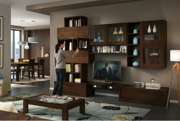 rtv Woonwand TV Wand Wandmeubel Woonkamer Meubels Woonwanden Kast Plank Hout Nieuw