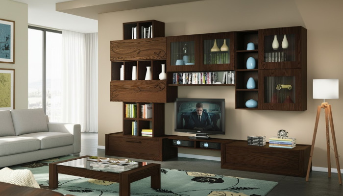 rtv Woonwand TV Wand Wandmeubel Woonkamer Meubels Woonwanden Kast Plank Hout Nieuw
