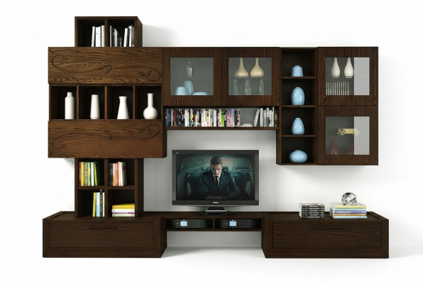 rtv Woonwand TV Wand Wandmeubel Woonkamer Meubels Woonwanden Kast Plank Hout Nieuw