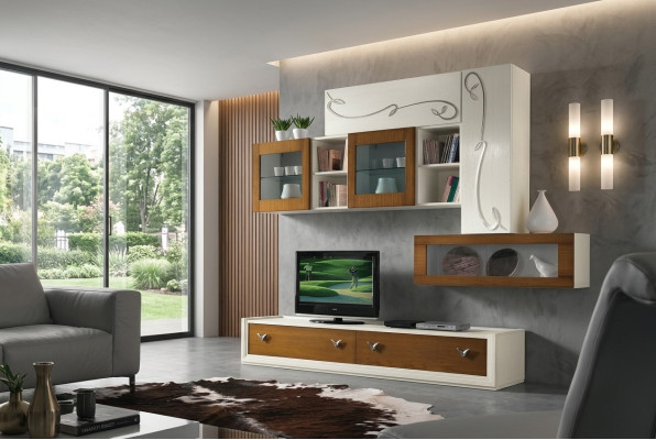 TV-wand woonkamerwand woonkamermeubelen luxe RTV woonwand kast plank