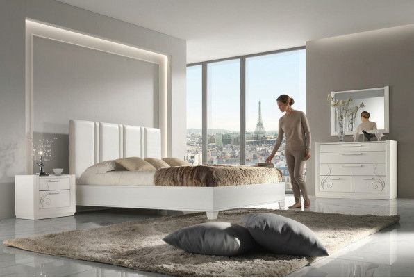 Slaapkamer Bed Nachtkastje Groep Bedden Luxe Bedframe Hout Ontwerp Set 3-delig
