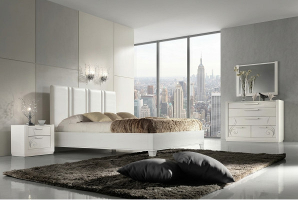 Slaapkamer Bed Nachtkastje Groep Bedden Luxe Bedframe Hout Ontwerp Set 3-delig