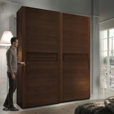 Kledingkasten Kledingkast Luxe Schuifdeur Ontwerp Hout Moderne Garderobe