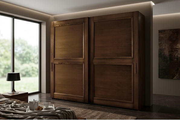 Kledingkast Kasten Kledingkast Luxe Zweefdeurontwerp Hout Modern