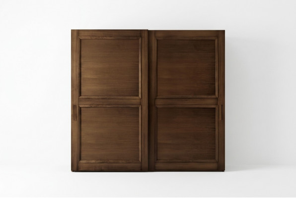 Kledingkast Kasten Kledingkast Luxe Zweefdeurontwerp Hout Modern