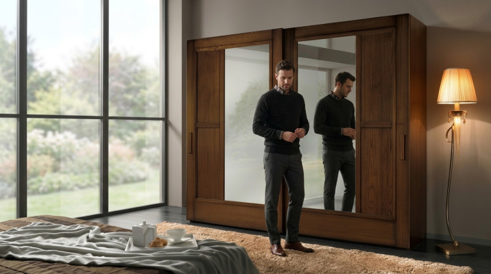 Kasten Kleding Kledingkast Kast Luxe Zweefdeuren Ontwerp Hout Modern