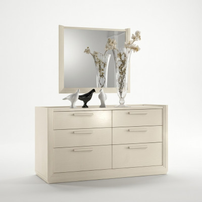 Commode Spiegel Commode Groep Hout Design Dressoir Zijkast Plank Set 2-delig