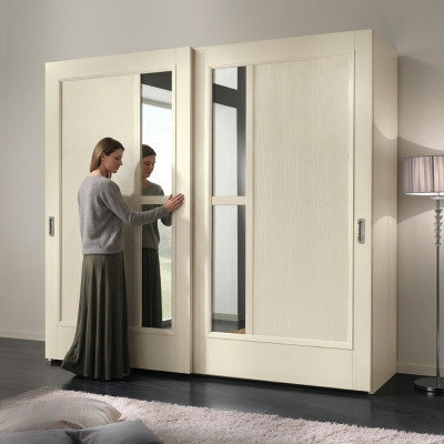 Kasten Kleding Kledingkast Kast Luxe Zweefdeurontwerp Hout Modern