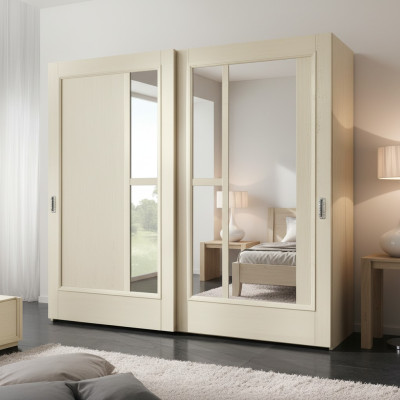 Kasten Kleding Kledingkast Kast Luxe Zweefdeurontwerp Hout Modern