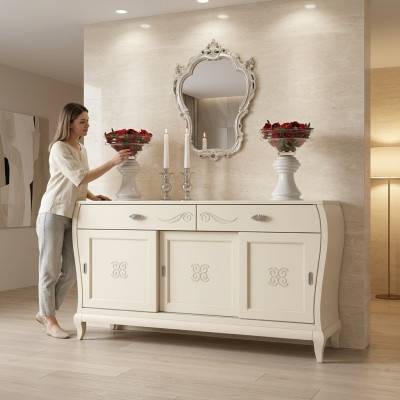 Ladenkast kast luxe ladenkast kast rek console meubels houten kast Italië nieuw