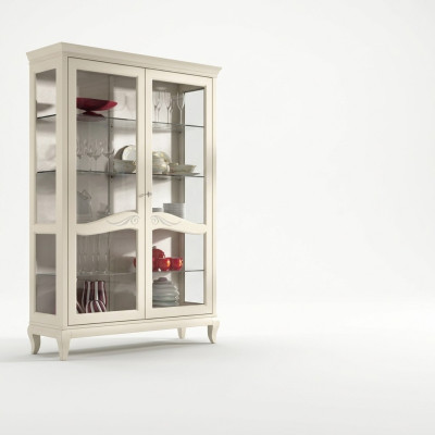 Luxe etalage vitrine vitrines glazen kast houten rek modern kasten nieuw