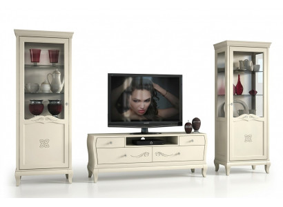 Luxe tv-set woonkamer vitrine tv modern hout meubel kast stijl kasten 3-delig