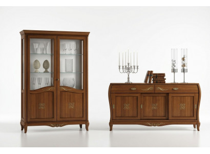 Ontwerp Set 7-delig eetkamer eettafel stoel dressoir vitrine groep eet tafels hout