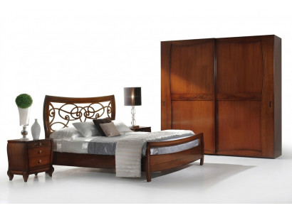 Slaapkamer Bed Nachtkastje Bedden Tweepersoons Hotel Design Houten Set van 3 stuks.