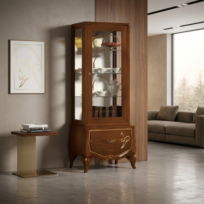Vitrine Etalage Vitrines Glas Kast Antieke Stijl Modern Hout Design Meubelen