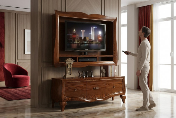 Lowboard tv-kast Sideboard tv-kast hout Klassiek dressoir ontwerp Nieuw.