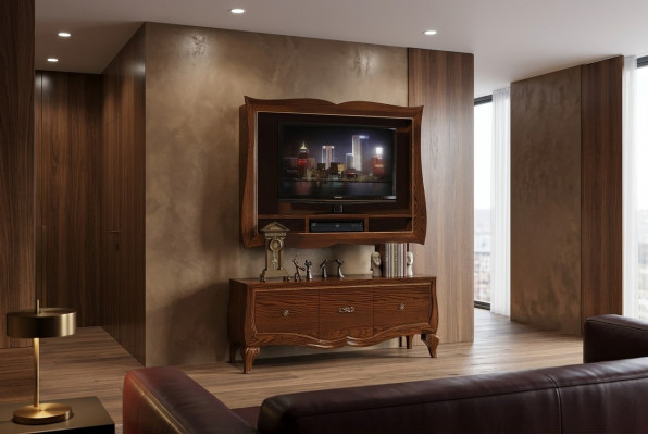 Lowboard tv-kast Sideboard tv-kast hout Klassiek dressoir ontwerp Nieuw.