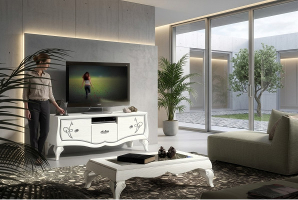 RTV Lowboard kast Sideboard kast tv Hout Modern Dressoir Design Meubels Nieuw