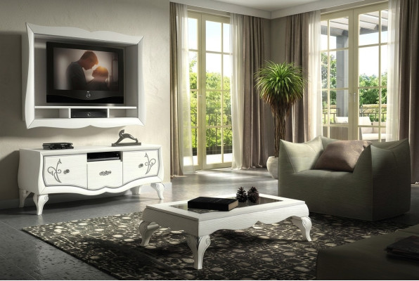 Luxe televisiemeubel tv-kast dressoir hout modern commode design nieuw