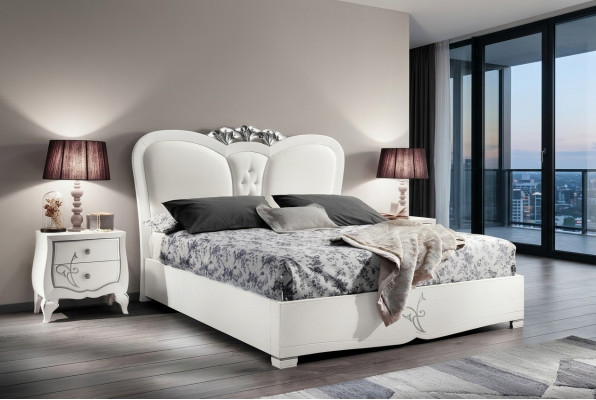 Luxe bed Moderne bedden Bedframe dubbel houten bedframes Slaapkamer Wit