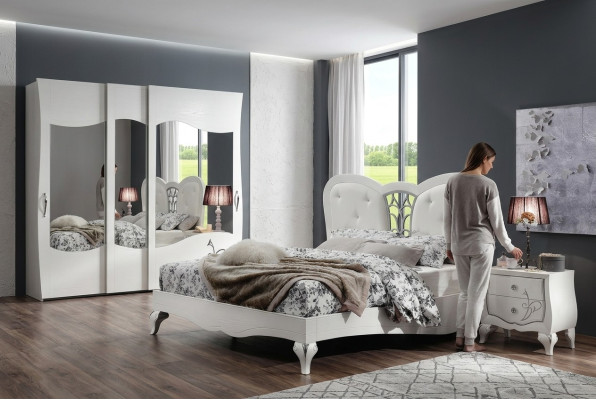 Bedbekleding design luxe dubbele hotelbedden slaapkamer bedframes hout