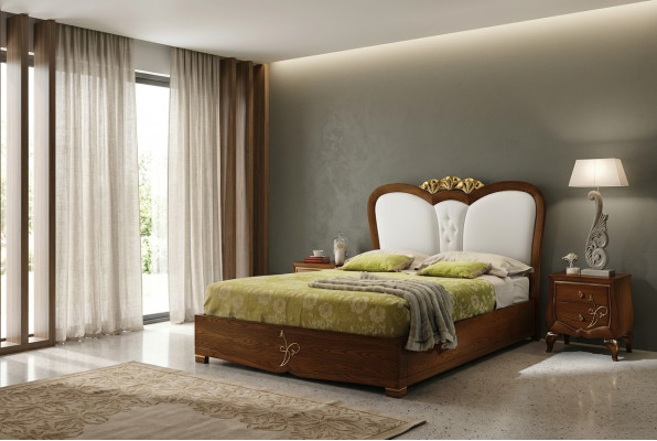 Bed luxe bedden bedframe hout tweepersoons slaapkamer modern met bedfunctie