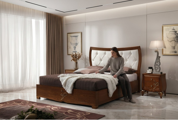 Bedden Bedframes Hout Dubbel Slaapkamer Bruin Modern Tweepersoonsbed Meubels