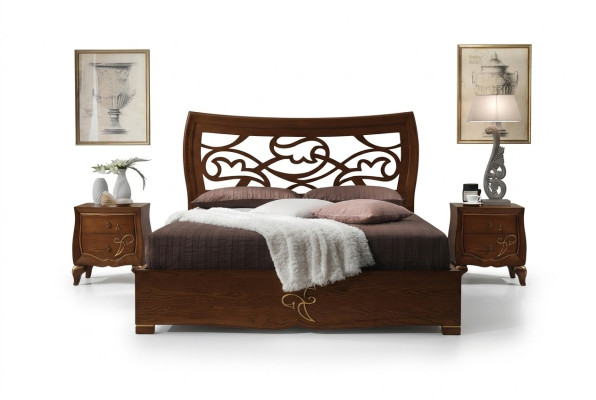 Tweepersoonsbed Bedden Bedframe Bed Hout Dubbel Slaapkamer Bruin Modern 160x200