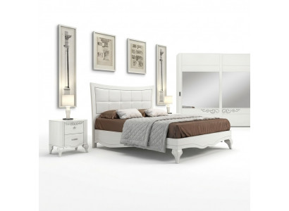 Bed dubbel bed bedden gestoffeerd hout designer dubbel bedframe wit bedframes