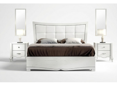 Tweepersoonsbed Bedden Bed Bekleding Houten Designer Tweepersoons Bedframe Wit Bedframes