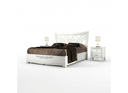 Set 3-delige slaapkamer bed nachtkastje bedden tweepersoonsbed hout groep set nieuw