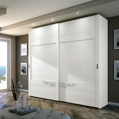 Kast Kledingkast Plank Opbergruimte Kapstok Modern Spiegel Hout Ontwerp
