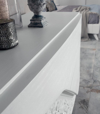 Luxe set, 2-delig dressoir spiegel dressoirs hout console modern design wit nieuw