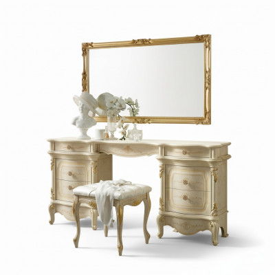 Vanity Mirror Console Design Furniture Luxury Lowboard Chest of Drawers Wood Set New