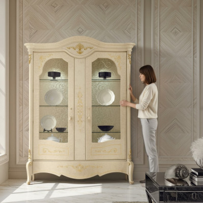 Vitrine Italiaanse luxe meubels Vitrinekast Glazen ontwerpkast