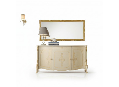Sideboard Spiegel Anrichte Sideboard Holz Design Möbel Stil Kommode Set 2tlg.   Sideboard Spiegel Dressoir Sideboard Hout Design Meubels Stijl Commode Set 2-delig.