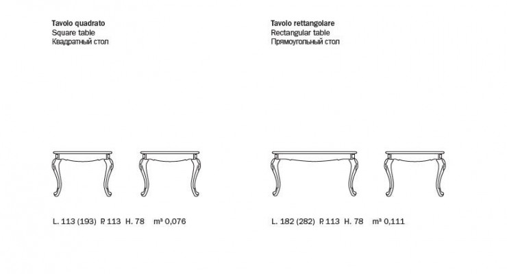Tafels Eettafel Uitschuifbaar Klassiek Design Tafel Italiaanse Meubels Hout Eet
