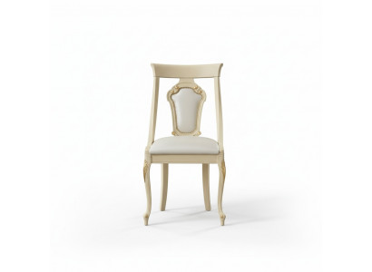 Eetkamerstoel Stoel Eetkamer Stoelen Hout Design Stijl Barok Beige Rug Zitvlak