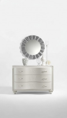 Stel ladekast spiegel luxe console commodes slaapkamer kruk compleet hout