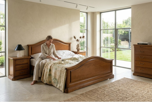 Bed nachtkastje kledingkast slaapkamer commode hotel dubbel nieuw set 3-delig.