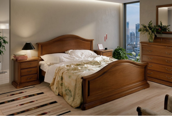 Bed nachtkastje kledingkast slaapkamer commode hotel dubbel nieuw set 3-delig.