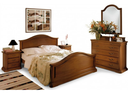 Bed nachtkastje kast kledingkast slaapkamer commode natuurhout nieuw set 5-delig.