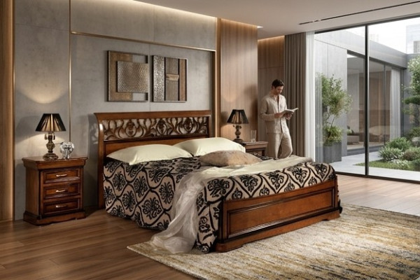 Bedden Meubelen Tweepersoonsbed Natuurlijk Hout Slaapkamermeubelen Design Bedden Meubelen Italië