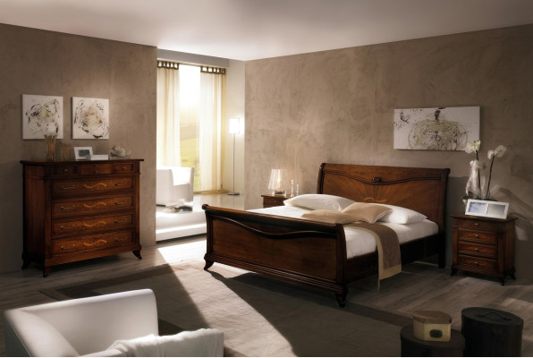 Klassiek bed Luxe Chesterfield leren slaapkamerhotel in antieke stijlbedden