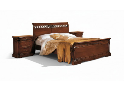 Tweepersoons massief houten slaapkamer meubelontwerp bed meubels Vaccari cav giovanni