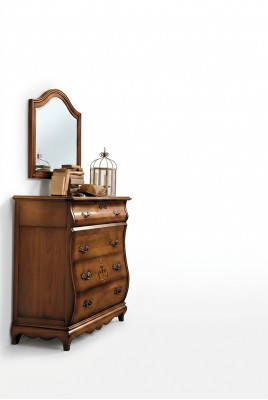 Dressoir Sideboard Kast Hout Dressoirs Italiaanse meubels Massief Spiegel 2-delig