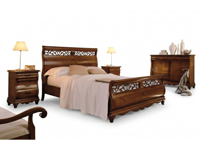 Tweepersoonsbed 2 nachtkastjes Massief hout Slaapkamermeubels Massief hout Set Nieuw