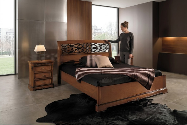 Houten tweepersoonsbed bedden massief houten slaapkamermeubilair Vaccari cav giovanni bed