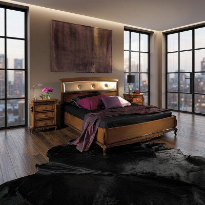 Tweepersoonsbedden Slaapkamermeubels Massief hout Vaccari cav giovanni Bed Nieuw