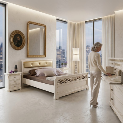 Bed slaapkamer meubels tweepersoonsbedden luxe inrichting Vaccari cav giovanni nieuw